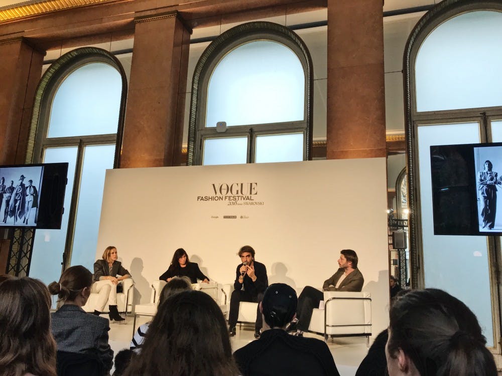 <p>Vogue Paris editors discuss the role of fashion journalism at the Vogue Paris Fashion Festival on Nov 10.</p>
