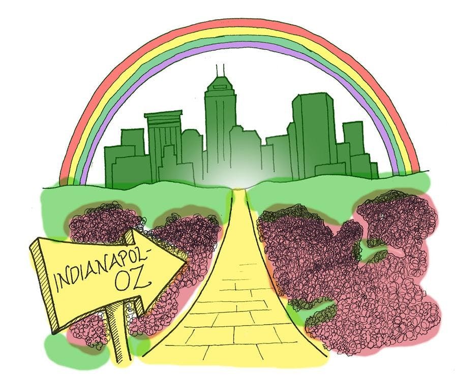 Follow the Brickyard road