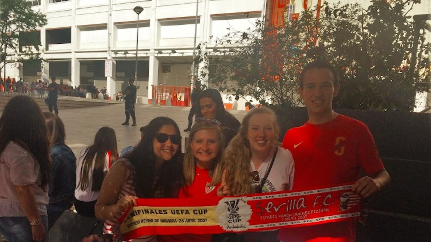 Alyson Malinger and friends attended the Sevilla-Real Betis soccer game Sunday at the Ramón Sánchez Pizjuán Stadium. Sevilla beat Real Betis 2-0 adding to the two team’s rivalry.
