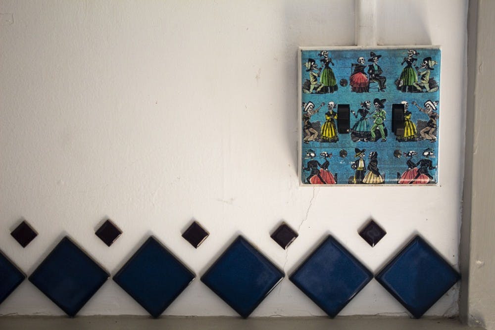 A light switch at La Casa Latino Culture Center
