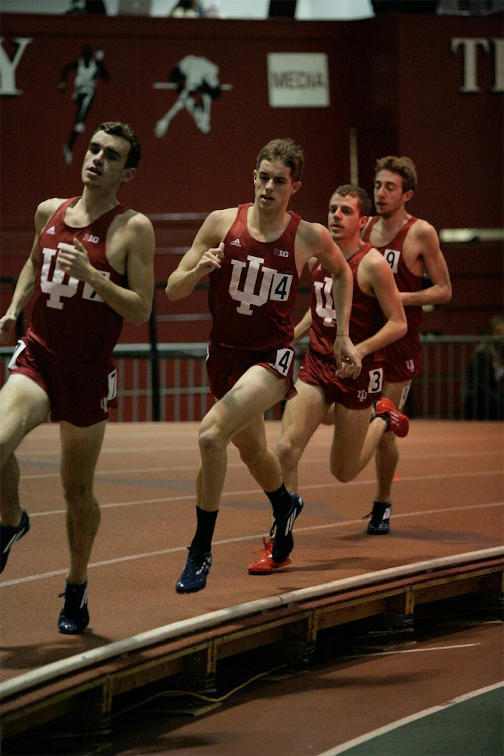 SFreshman mid-distance runner Adam Wallace competes in the 800 meter in January at Gladstein Fieldhouse