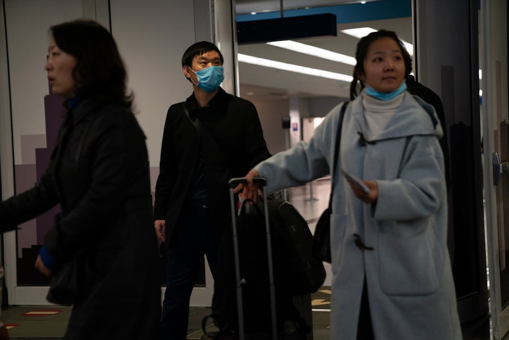 <p>Passengers from United flight UA850 direct from Beijing arrive Jan. 24 at Terminal 5 at O&#x27;Hare International Airport. According to a Jan. 28 statement on the Porter County website, officials identified someone traveling through Porter County as potentially infected with coronavirus.</p>