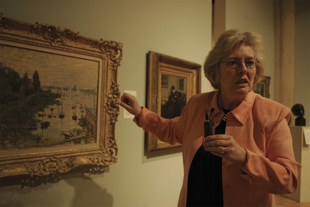 IU Art Museum Director Heidi Gealt explores the meaning of "impressionist" art using "Le Bassin d'Argenteuil" by Claude Monet. The 1874 oil-on-canvas was painted from a bridge overlooking the river, near Paris, and a popular getaway from urban life. Gealt said Monet, as an impressionist, helped create a new way to see the world using a new way to create art.