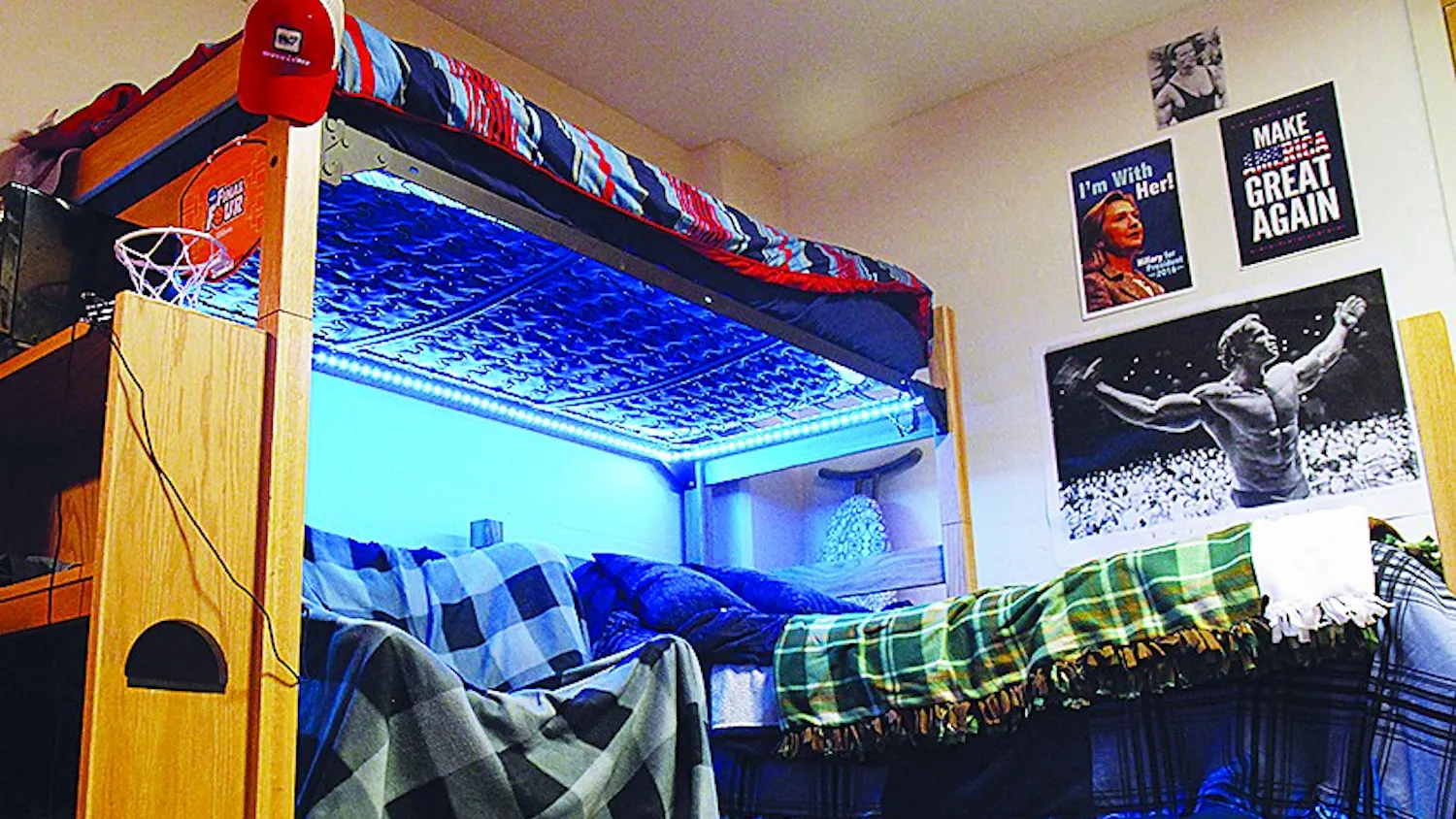 Roommates Garrett Dederichs and Ben Ekdahl won the Residential Programs and Services Cool Room Contest. 