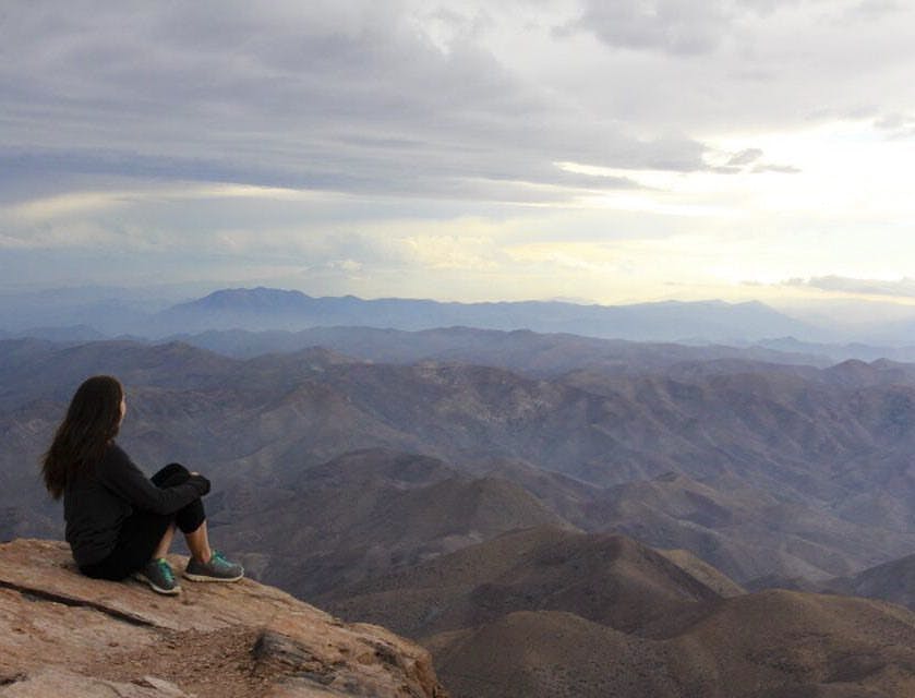 Columnist Tori Ziege looks out on the mountains of Chile during her visit this past week.