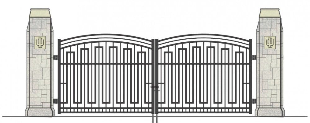 The IU Board of Trustees approved a limestone gate to run across the service road leading to the Indiana Memorial Union at the intersection of East Seventh Street and Woodlawn Avenue.&nbsp;