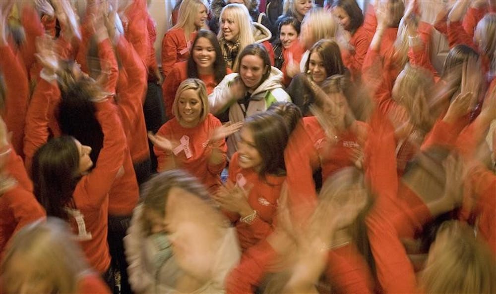 Each fall, hundreds of new recruits tour sorority houses during the annual 19 Party.