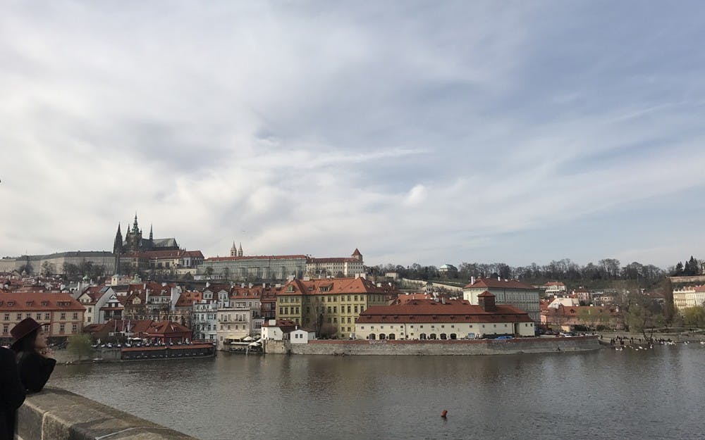 The city of Prague offers opportunities to examine a variety of cultural sites including the Prague Castle, seen from the Charles Bridge.