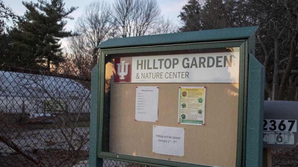The Hilltop Garden &amp; Nature Center sign is seen Jan. 8 at 2367 E. 10th St. Hilltop Garden will have volunteer opportunities Jan. 20 for Martin Luther King Jr. day. 