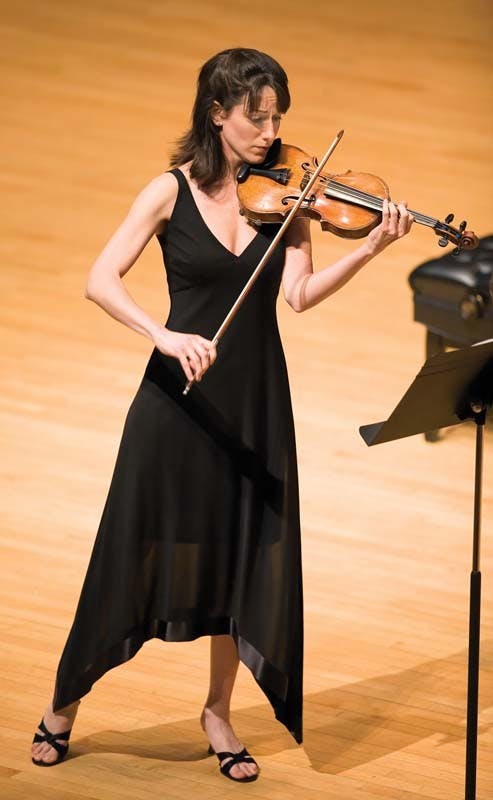 IDS FILE PHOTOViolinist Ellen DePasquale of the Festival Orchestra Chamber Ensemble plays Antonin Dvorak's Drobnosti Op. 75a for Two Violins and Viola Saturday, July 1st, 2007 at Auer Hall.  The Jacobs School of Music just released the 2008 lineup for the IU Summer Music Festival which will run from June 15 until August 9.