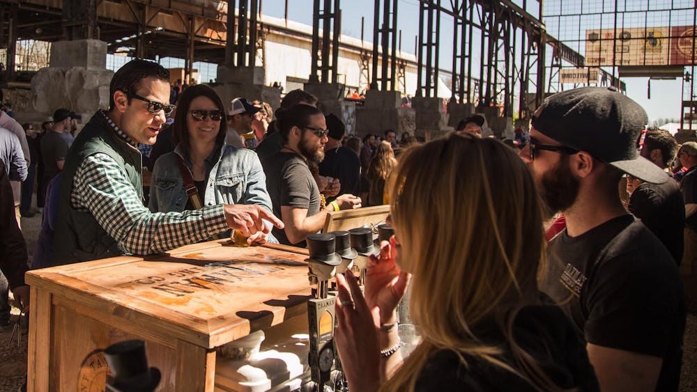 People attend the Bloomington Craft Beer Festival in April ﻿2018. The festival is returning April 15, 2023, for the first time since 2019. 