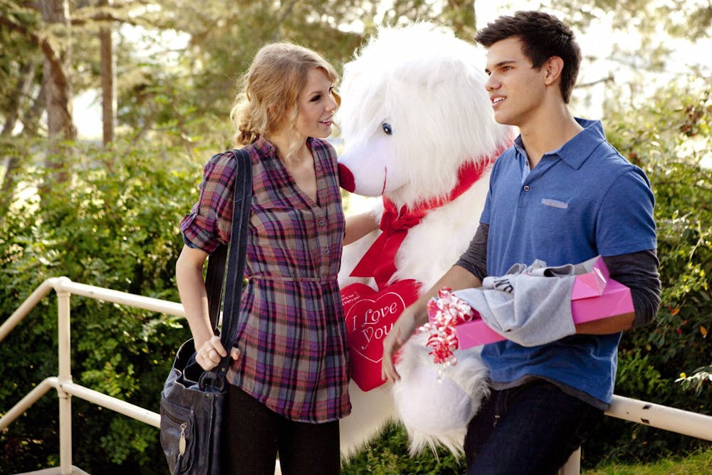 <p>Taylor Swift and Taylor Lautner are seen in &quot;Valentine&#x27;s Day&quot;. The movie was released on Feb. 12, 2010. </p>