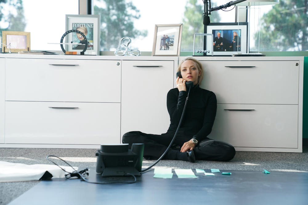 <p>Amanda Seyfried plays Elizabeth Holmes in &quot;The Dropout.&quot; Women like Holmes and Delvey undermine the myth of the girl boss.</p>