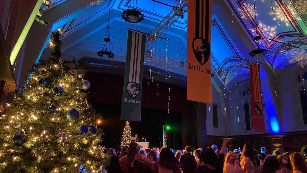 The annual Yule Ball, an annual Harry Potter-themed dance hosted by IU Late Nite and the Harry Potter Society at IU, attracted a crowd of students Dec. 3, 2021, in Alumni Hall at the Indiana Memorial Union. Harry Potter Society President Olivia Meeker said they sold over 600 tickets for this year’s event.