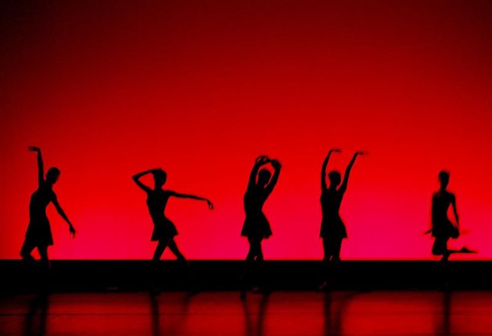 Students of the ballet department performed during the dress rehearsal of "The Choreography Project" Tuesday evening at the Buskirk-Chumley Theater. The show ,directed by Michael Vernon, will be on April 15 and 16.