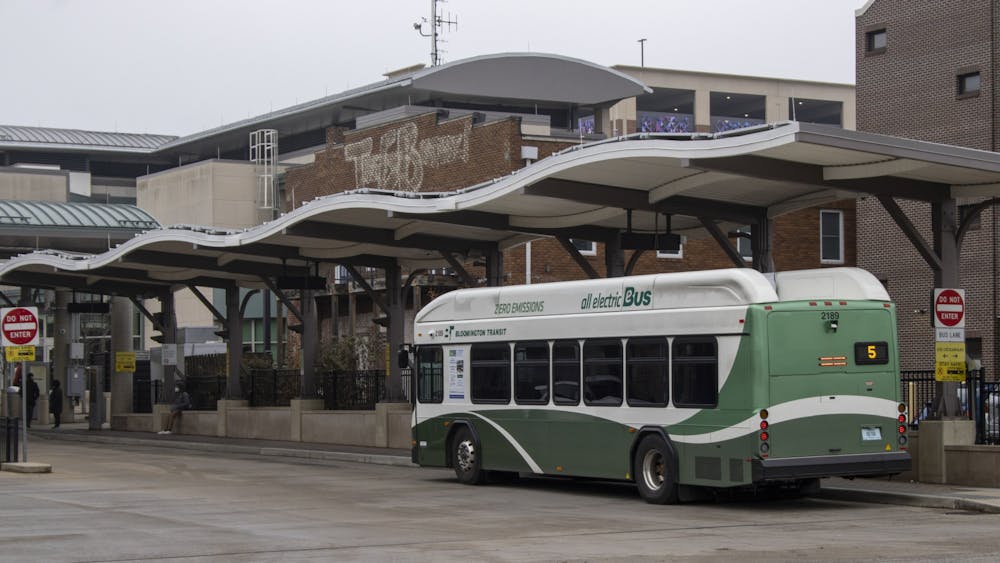 The Bloomington Transit Center is seen Dec. 7, 2022, from South Washington Street. 