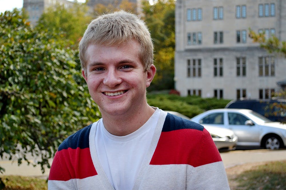 IU senior Mike Blomquist writes dramatic scripts, but does stand-up comedy and is a part of the sketch comedy group Boy in the Bubble.