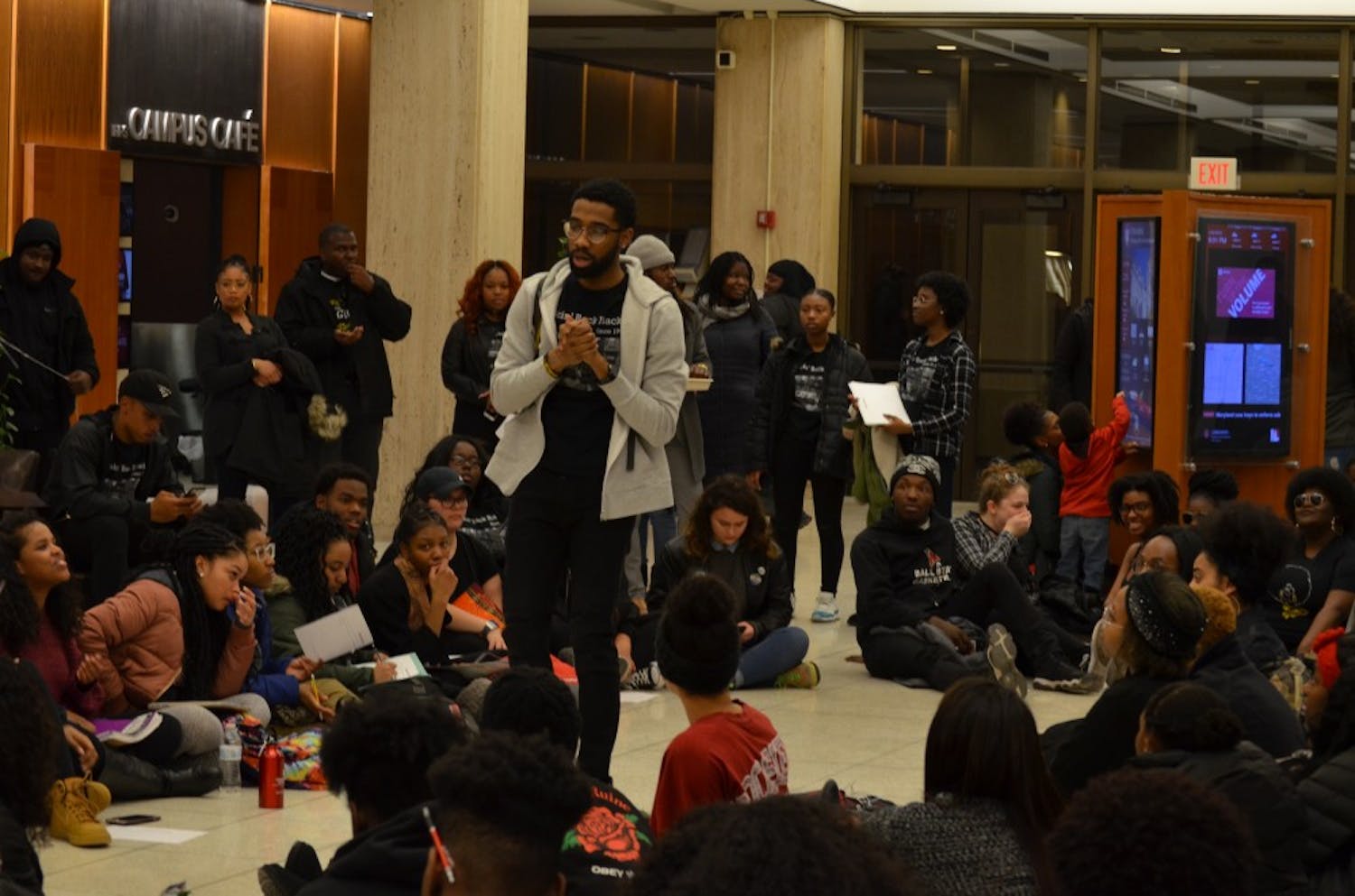 GALLERY: Members of the Black Student Union attend a campus sit-in