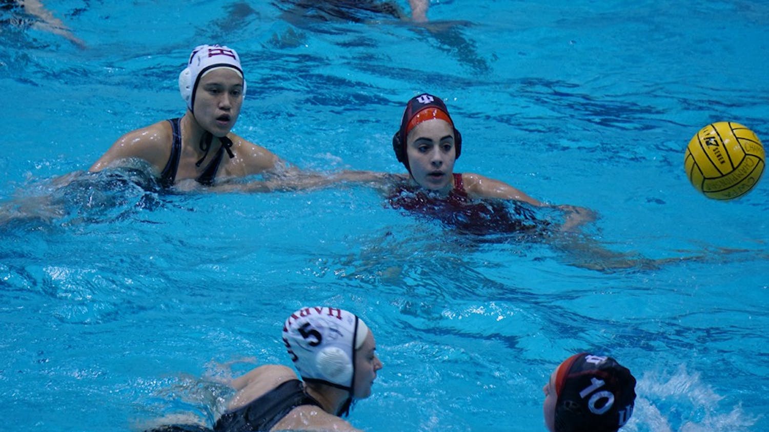 IU women's water polo team faces off against Harvard University in the Collegiate Water Polo Association Championship. IU lost to Harvard.