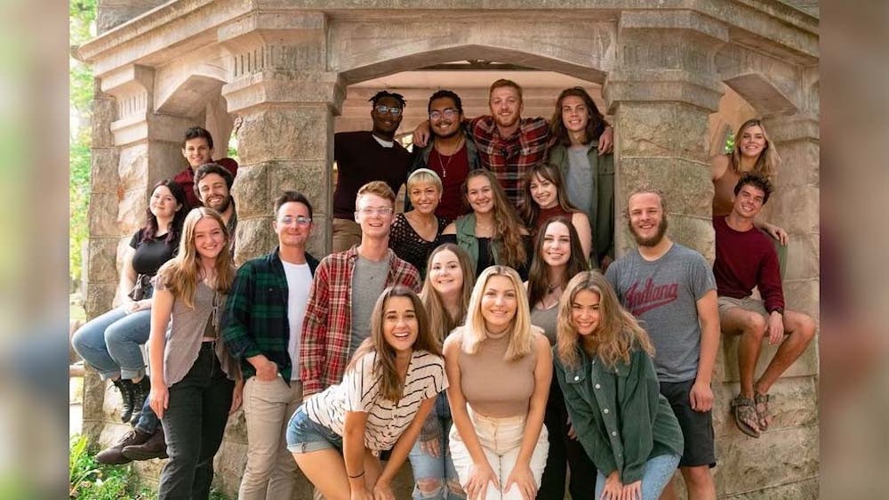 <p>Indiana&#x27;s mixed a cappella group, Resting Pitch Face, is pictured. They hope to release their first album before April. </p>