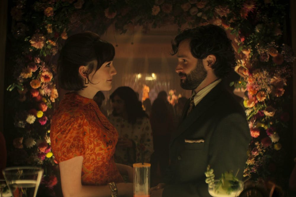 <p>Publicity still features Charlotte Ritchie as Kate Galvin and Penn Badgley as Joe Goldberg in season 4 of &quot;You.&quot; &quot;You&quot; season 4 released on Netflix on Feb. 9, 2023.</p>
