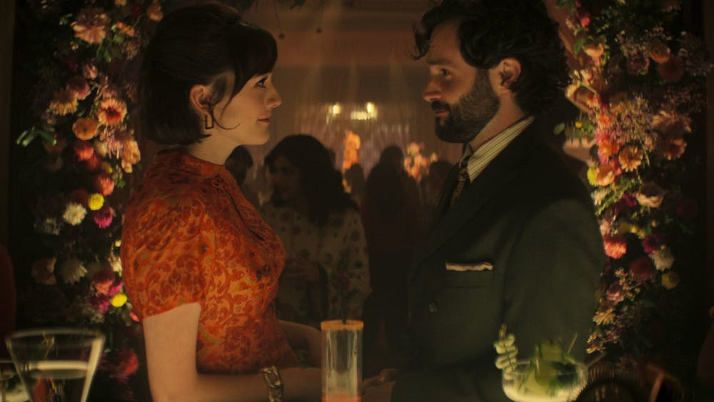 Publicity still features Charlotte Ritchie as Kate Galvin and Penn Badgley as Joe Goldberg in season 4 of &quot;You.&quot; &quot;You&quot; season 4 released on Netflix on Feb. 9, 2023.