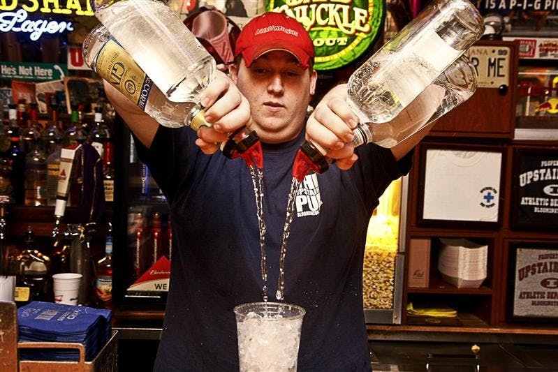 Bartender Drew Johnson makes an AMF on Nov. 8 at The Upstairs Pub.