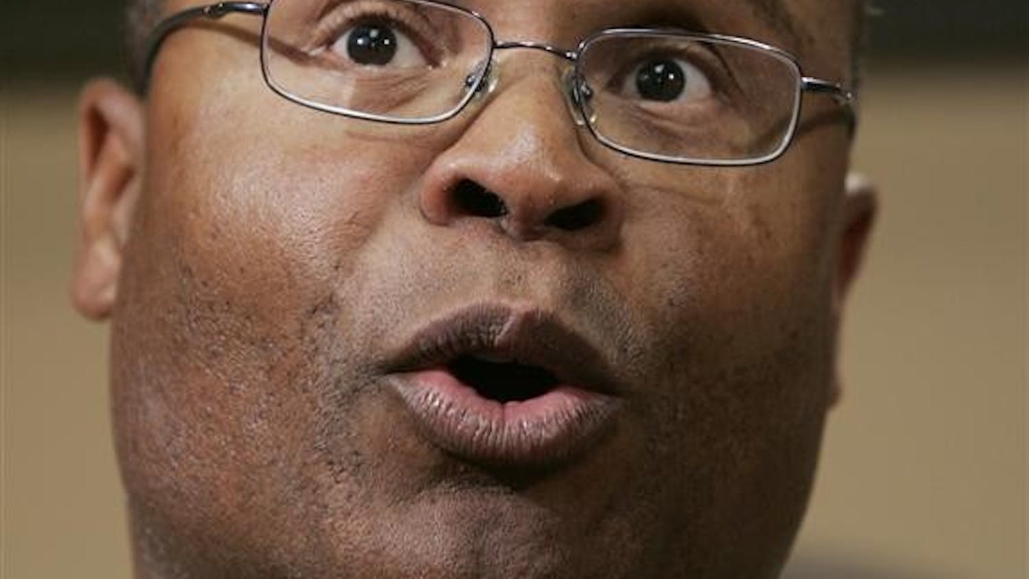 New San Francisco 49ers head coach Mike Singletary speaks during a news conference on Tuesday at 49ers football headquarters in Santa Clara, Calif. Singletary takes over after Mike Nolan was fired on Monday, Oct. 20.