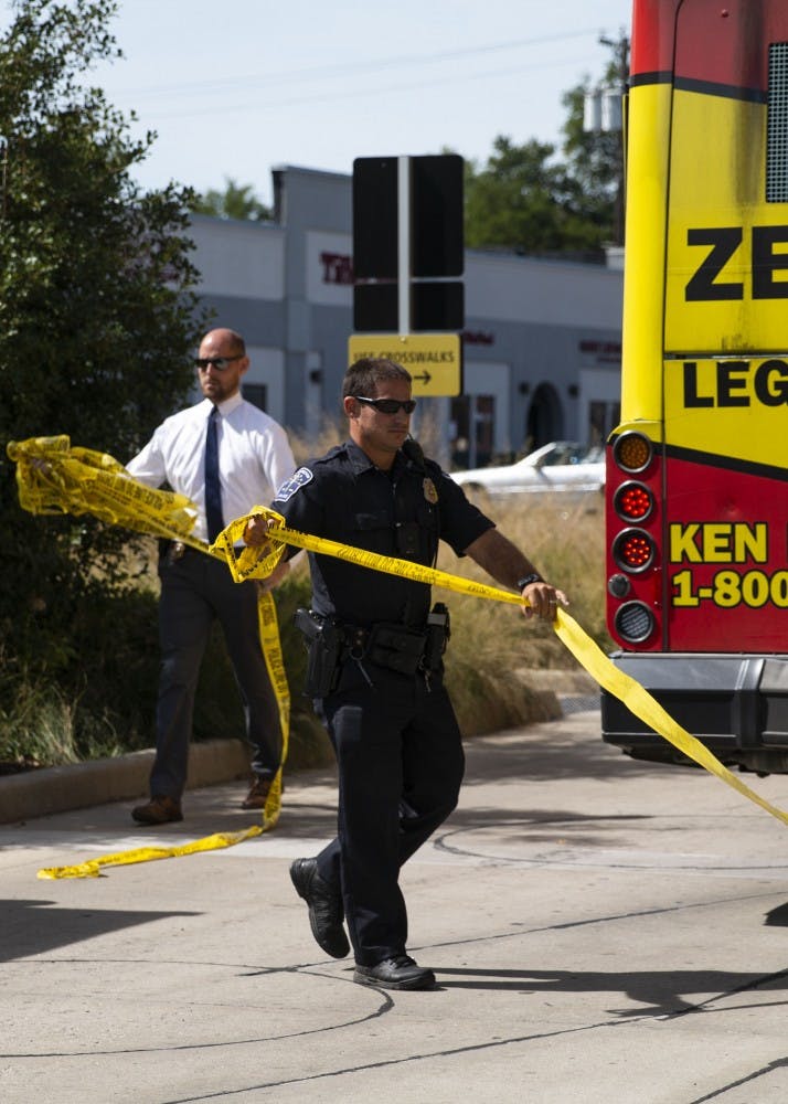 Person hit at bus station