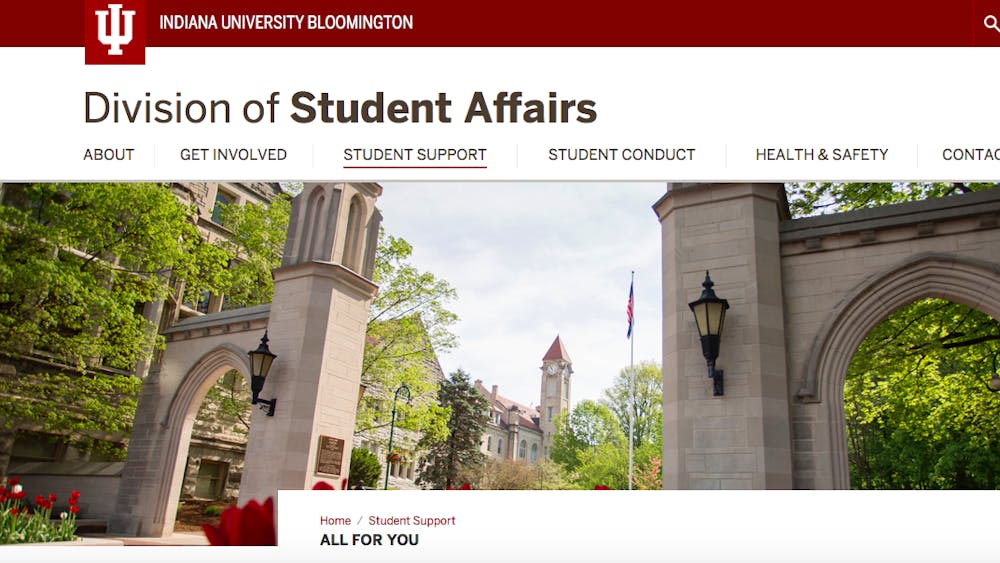 The Division of Student Affairs website is pictured. Resources such as how to manage social isolation, financial stress, physical health and technological issues for students can be found on the webpage. 