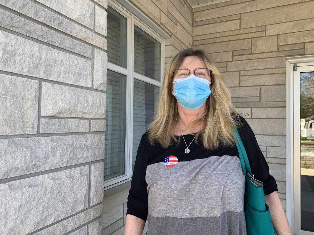 Teri Halstead, 59, voted at Free Methodist Church this afternoon. She relies on the Affordable Care Act for her healthcare and is worried about women losing their right to privacy.