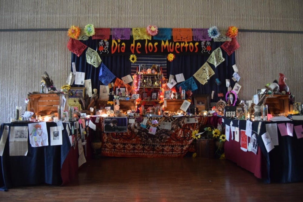 A Day of the Dead alter in the Mathers Museum was created to honor those who have passed.