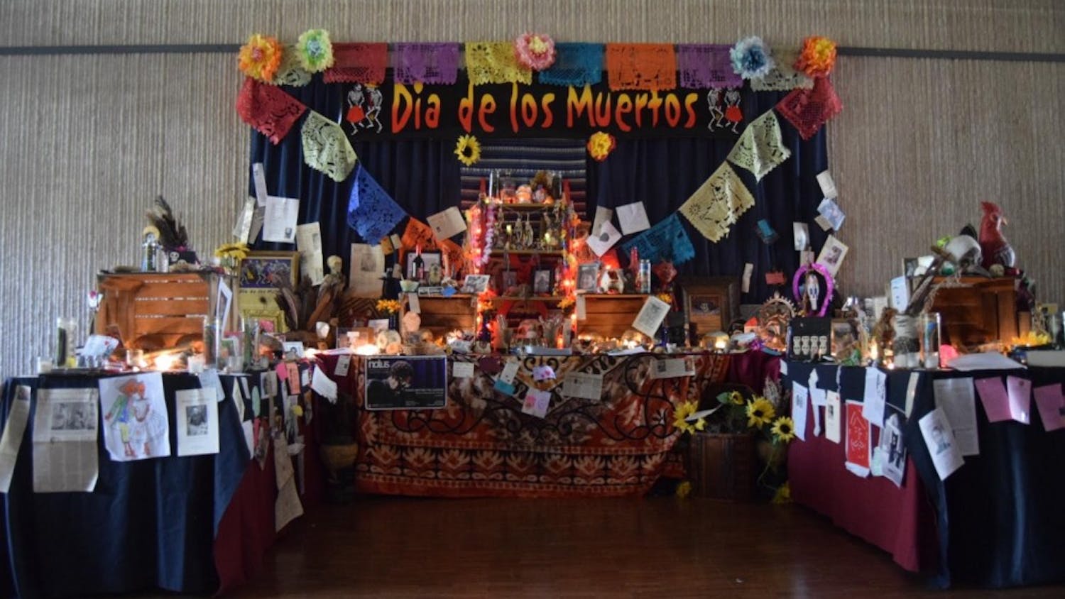 A Day of the Dead alter in the Mathers Museum was created to honor those who have passed.
