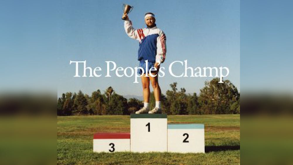Quinn XCII&#x27;s album cover &quot;The People&#x27;s Champ&quot; is shown. His most recent release represents another step on his journey, with the Michigan-based artist producing what sounds like a top-of-the-line pop record. 