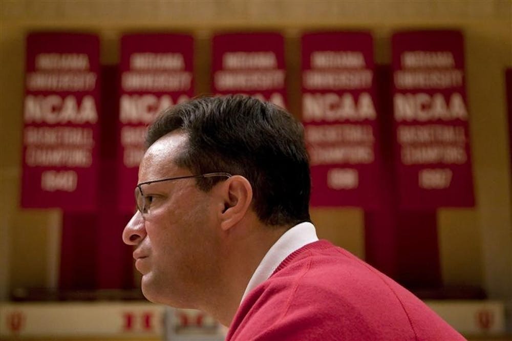Men's head basketball coach Tom Crean speaks exclusively with Indiana Daily Student sports reporter Matt Dollinger Wednesday morning in Assembly Hall.