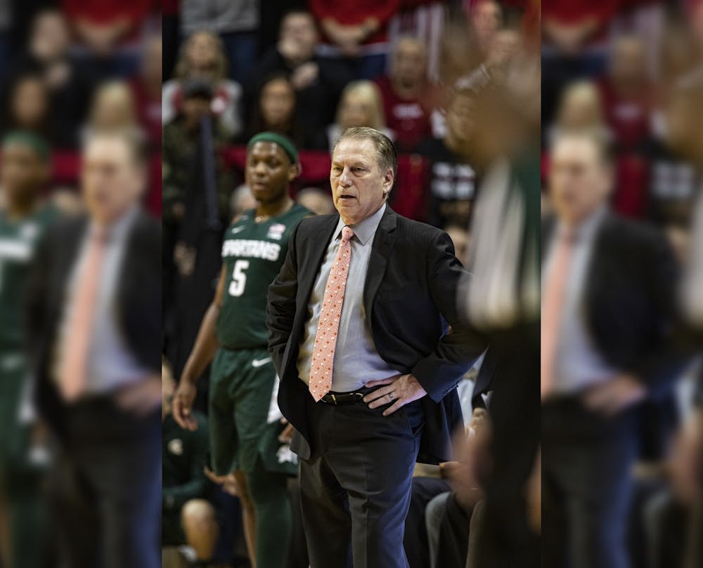 <p>Michigan State’s men&#x27;s basketball head coach Tom Izzo watches his team in the first half Jan. 23 in Simon Skjodt Assembly Hall. IU defeated Michigan State 67-63.</p>