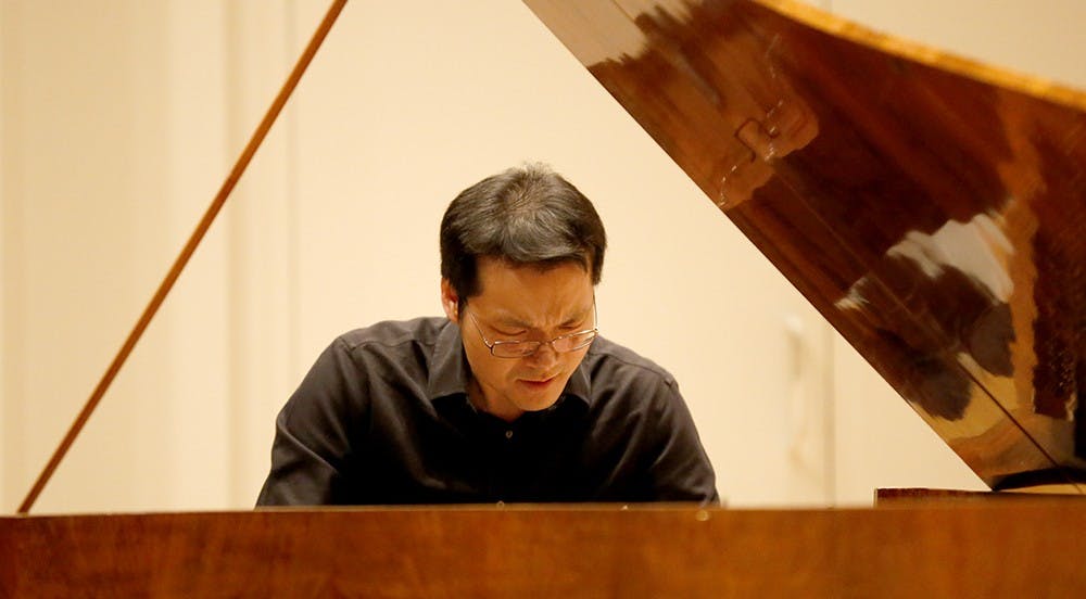 Mike Cheng-Yu Lee plays Fran Schubert's Rondo: Allegro vivace from Sonata in A Minor, D.845 Monday at Ford-Crawford Hall. Lee is a visiting assistant professor at the Jocbs School of Music. He was awarded Second Prize and Audience Prize at the 2011 Westfield International Fortepiano Competition. 