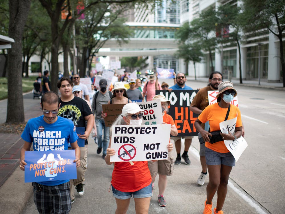 Demonstrators join the &quot;March for Our Lives&quot; rally on June 11, 2022, in Houston. The city of Bloomington will host a memorial event honoring victims of gun violence at 4 p.m. June 3 at the Monroe County Courthouse.
