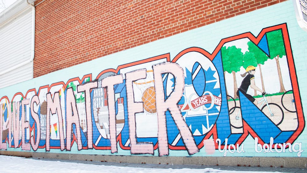 A Black Lives Matter mural is seen Feb. 14 in People&#x27;s Park. 