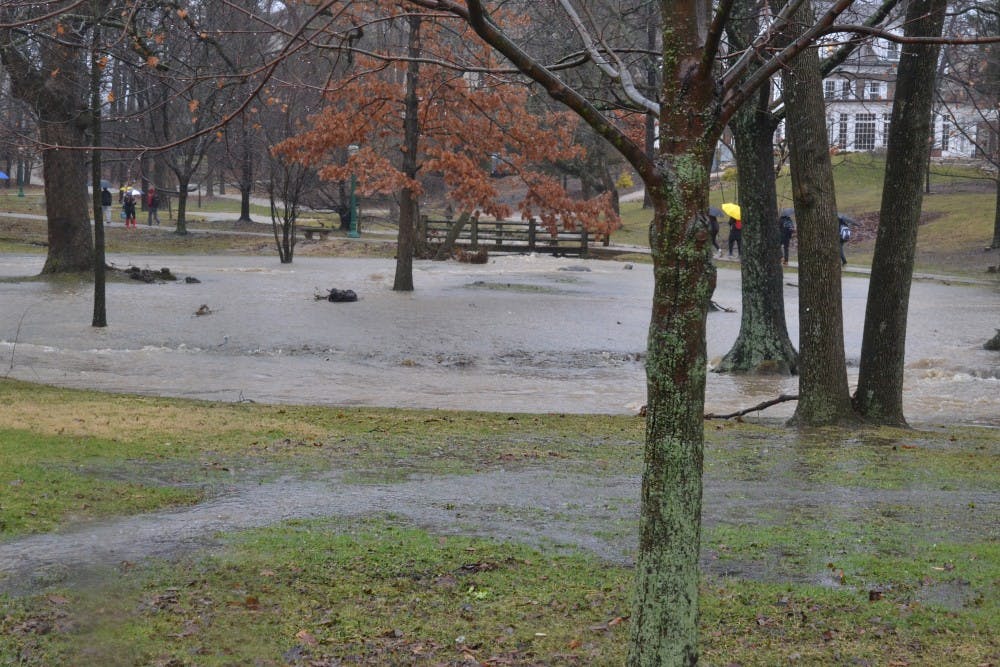 GALLERY: Rain sweeps IU's campus