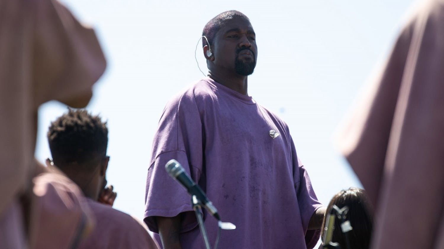 Singer Kanye West stands during his Sunday service performance this past April at Coachella. West released his new album &quot;Jesus Is King&quot; on Oct. 25. 