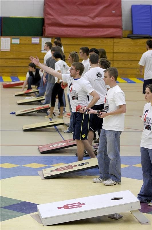 The third annual Campus Cornhole Championship gets underway Saturday evening at Templeton Elementary School. Two charities, the One Campaign and Keep a Child Alive benefitted from the event, with the donations going directly toward HIV/AIDS treatment in sub-Saharan Africa.