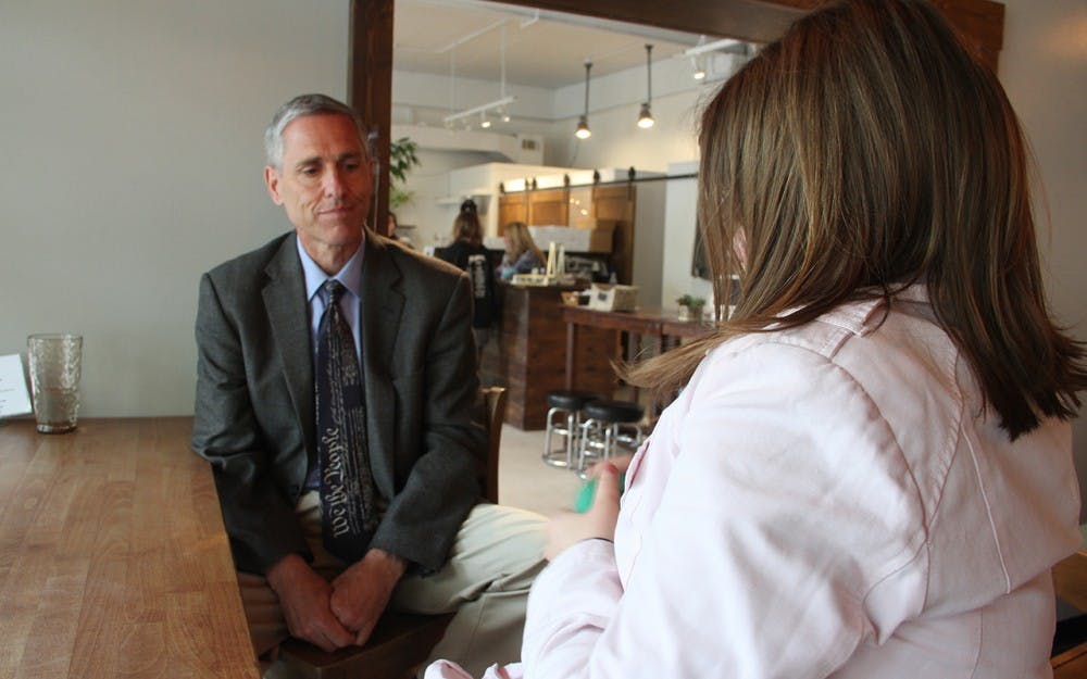 Amanda's lawyer, Greg Bowes, listens as she describes incidents with her father throughout her childhood. Amanda said she's suing her father so he will finally face consequences for the way he treated her, her mother and sister.