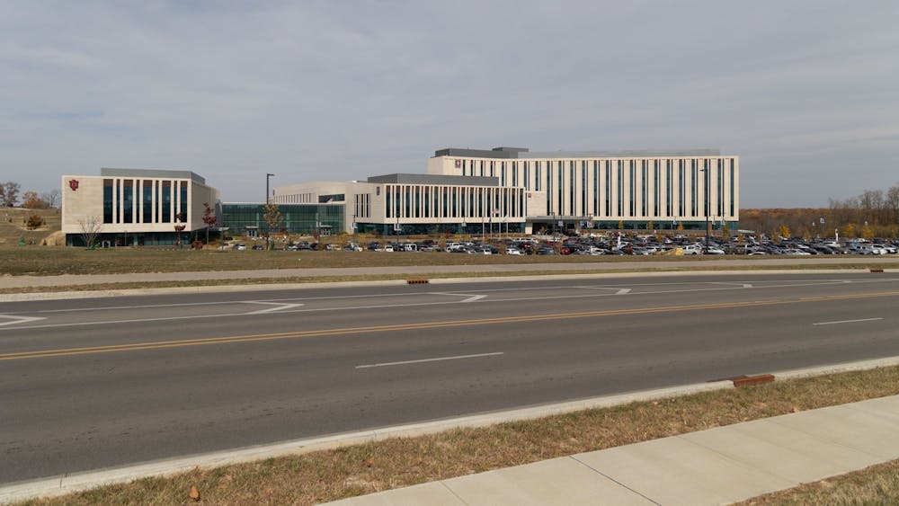 The Indiana University Regional Academic Health Center is seen Oct. 24, 2022, on Highway 46. The Indiana School of Medicine received a $5.1 million grant to help prevent overdose deaths.