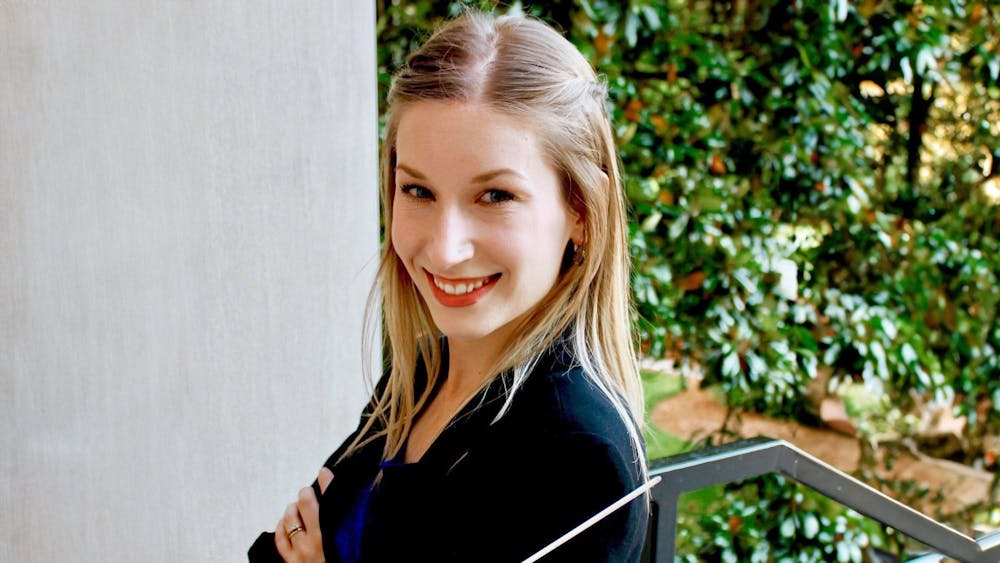 IU doctoral candidate Esther Tupper is pictured. She will conduct a concert band performance of “Danzó No. 2” by Arturo Márquez as part of a full repertoire at 8 p.m. Sept. 19 in Auer Hall.