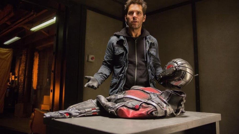 Paul Rudd plays the role of Scott Lang, a.k.a. Ant-Man, in "Ant-Man." (Photo courtesy Marvel Studios/TNS)