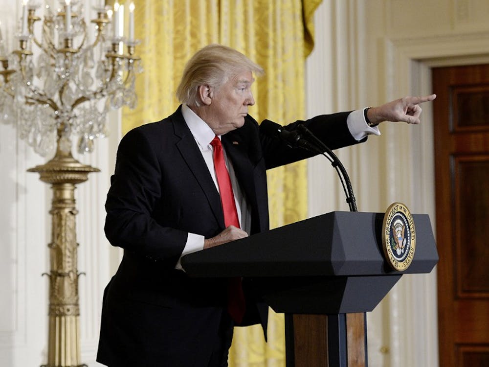 U.S. President Donald Trump speaks at a press conference in the East Room of the White House on Feb. 16, 2017 in Washington, D.C.  (Olivier Douliery/Abaca Press/TNS) 