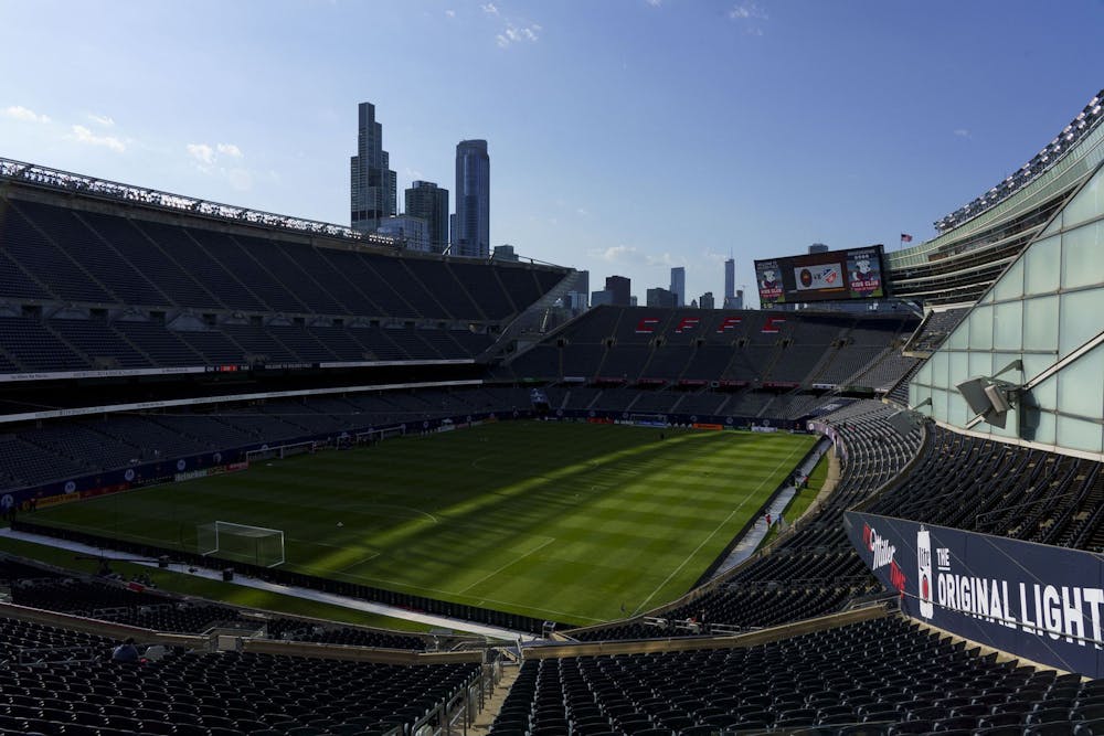 <p>Soldier Field sits empty before Chicago Fire plays the FC Cincinnati on﻿ June 23, 2021, in Chicago. The mayor of Chicago released a new video to show plans to renovate Soldier Field.</p>