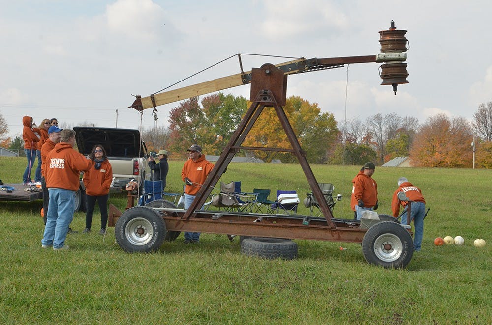 The Bloomington Parks and Recreation Department sponsors the annual Bloomington Pumpkin Launch at the Monroe County Fairgrounds. This year's pumpkin launch will begin at 11 a.m on Saturday.