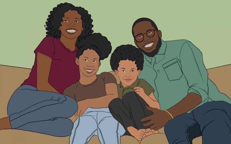 black family vector